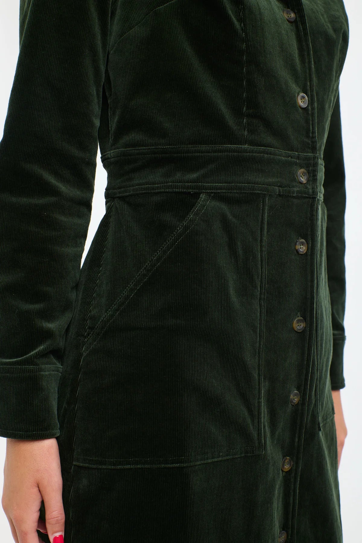 365 DAYS | Mansfield Cord Dress - Hunter Green