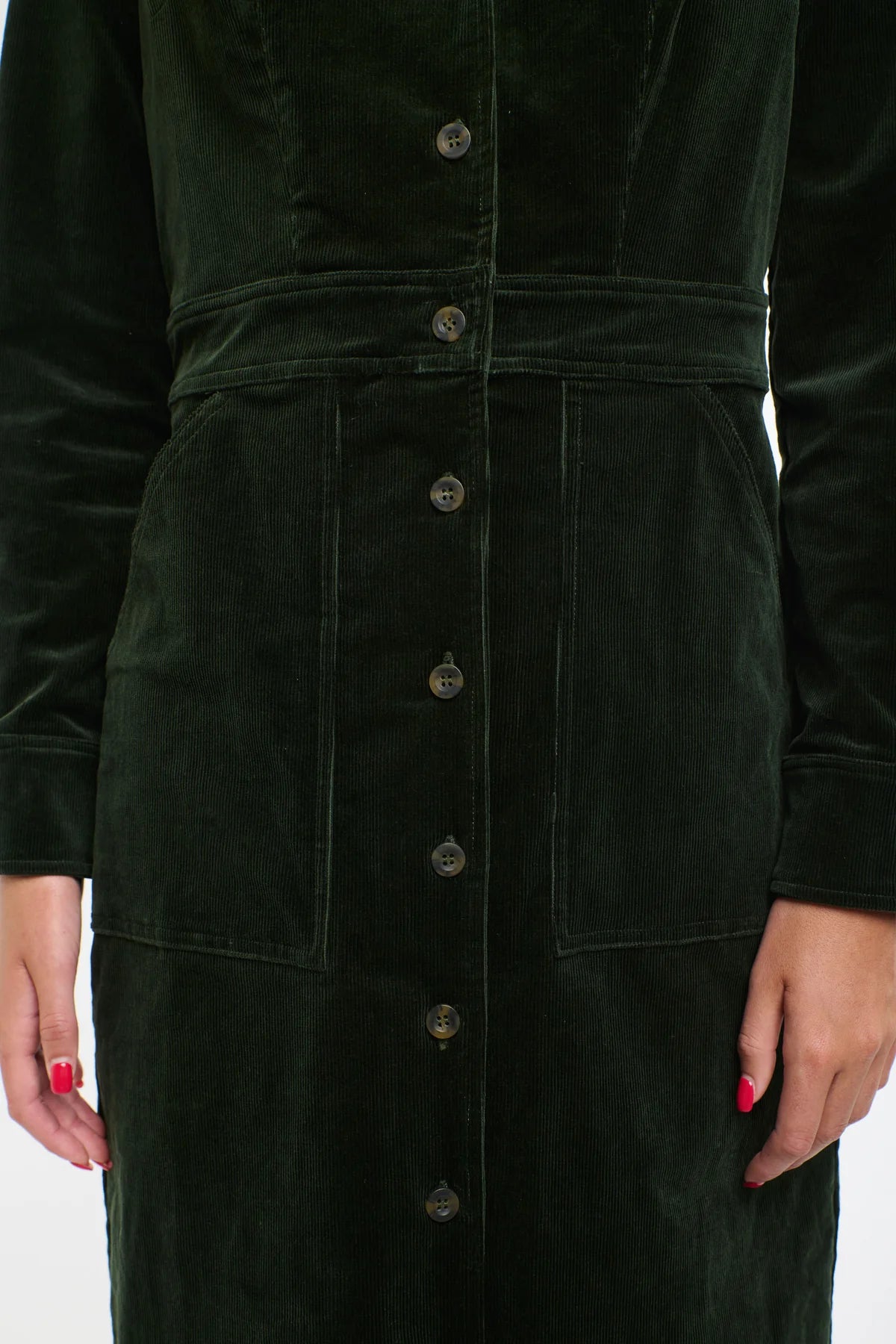 365 DAYS | Mansfield Cord Dress - Hunter Green