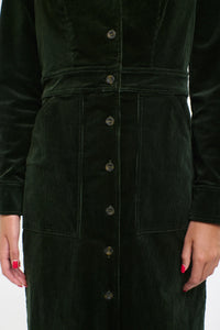 365 DAYS | Mansfield Cord Dress - Hunter Green