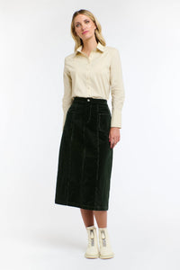 365 DAYS | Bonnie Cord Skirt- Hunter Green