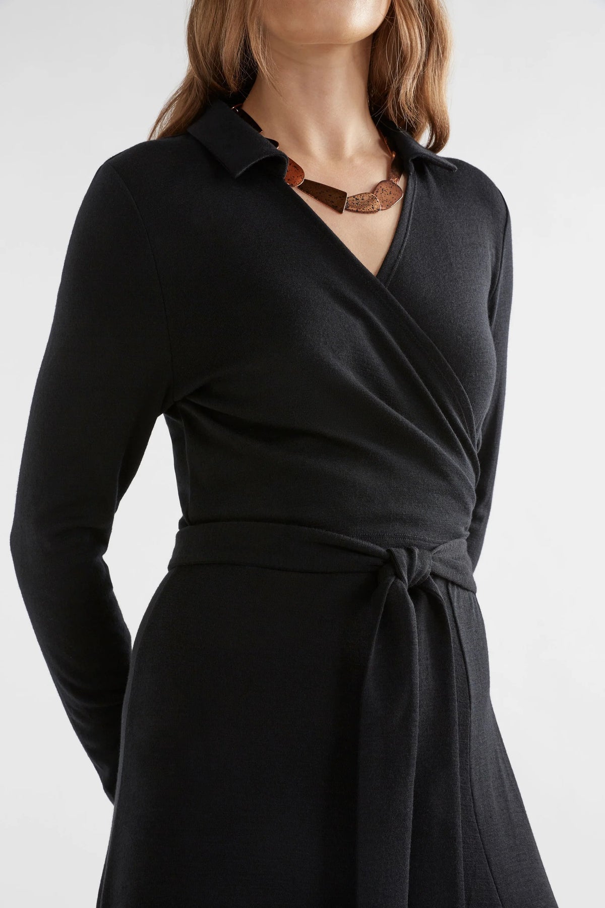 ELK | Merino Wool Wrap Dress - Black