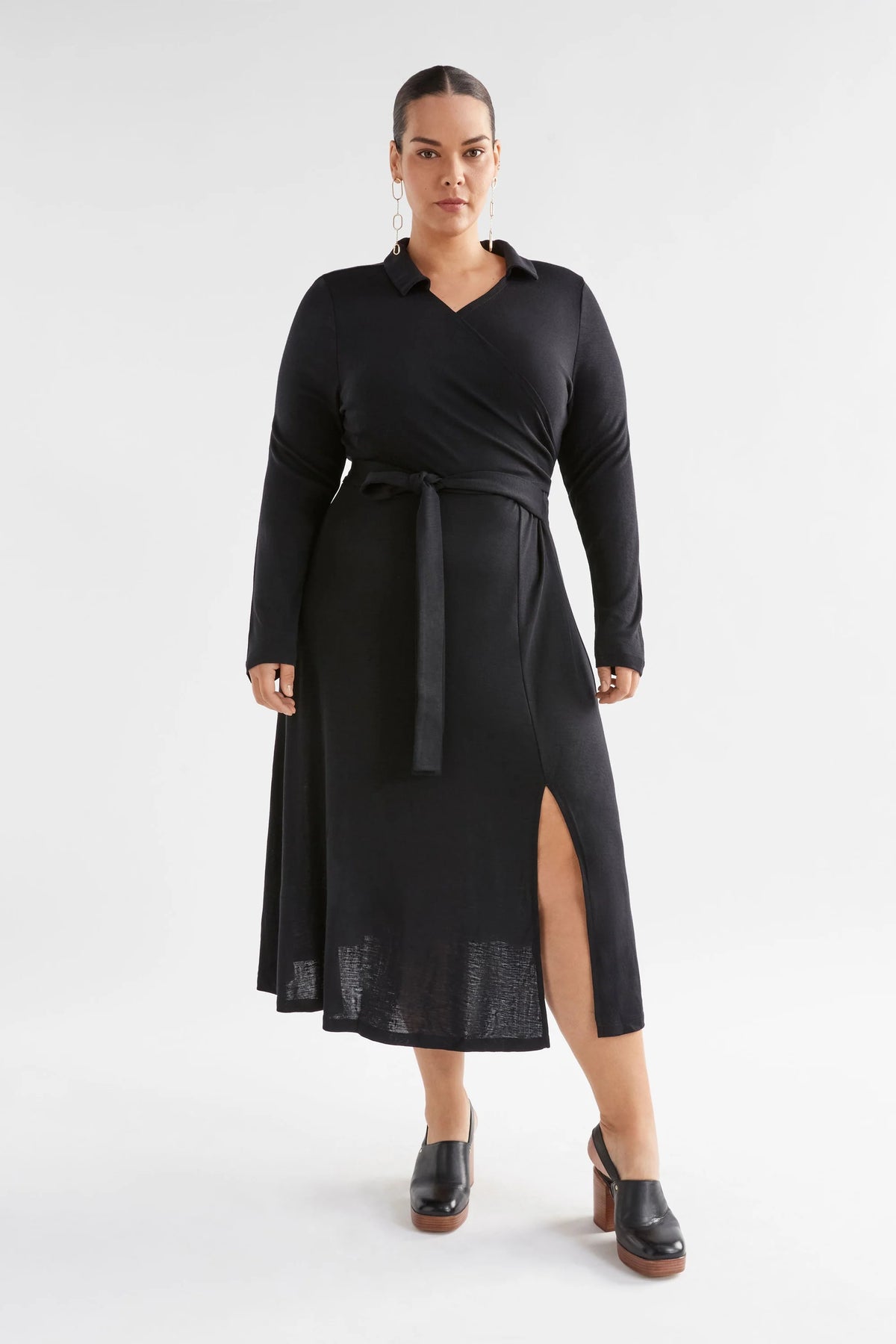 ELK | Merino Wool Wrap Dress - Black