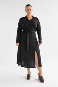 ELK | Merino Wool Wrap Dress - Black