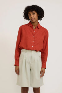 Assembly Label | Papaya Xander Linen Shirt