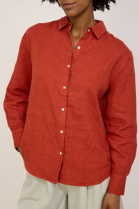 Assembly Label | Papaya Xander Linen Shirt