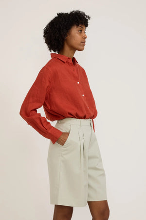 Assembly Label | Papaya Xander Linen Shirt