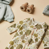 Wilson + Frenchy | Little Trees Organic Zipsuit with Feet