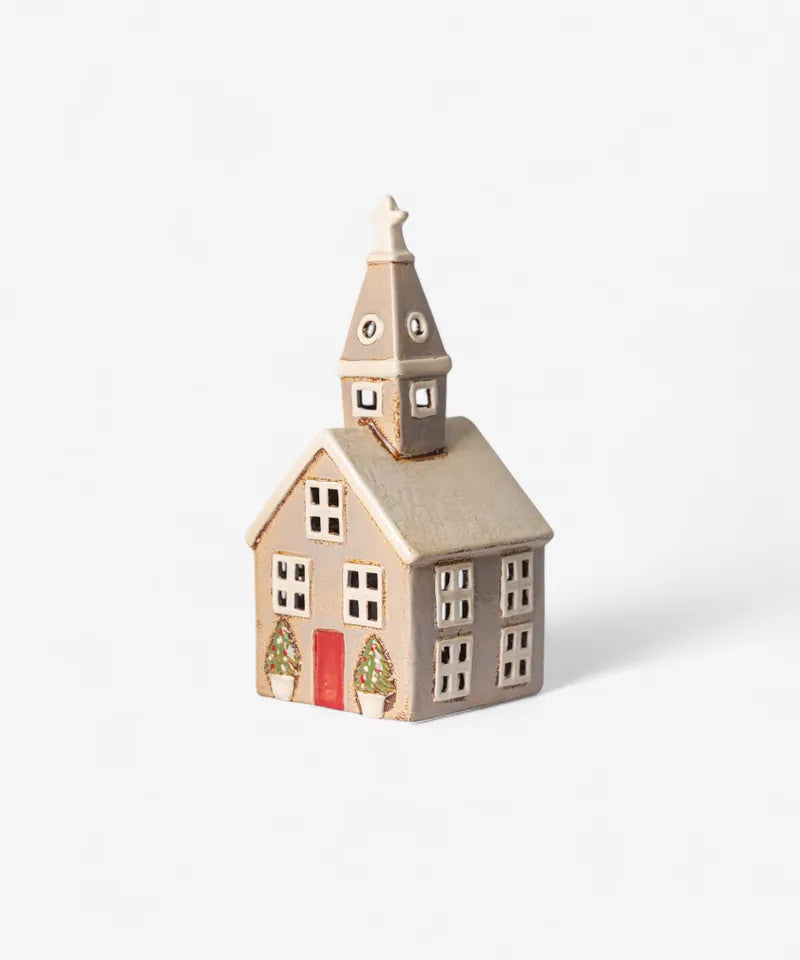 Alsace Tea Light Church Christmas - Stone