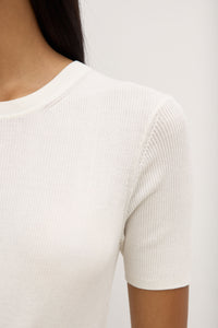 Assembly Label | Amira Knit Tee - Antique White