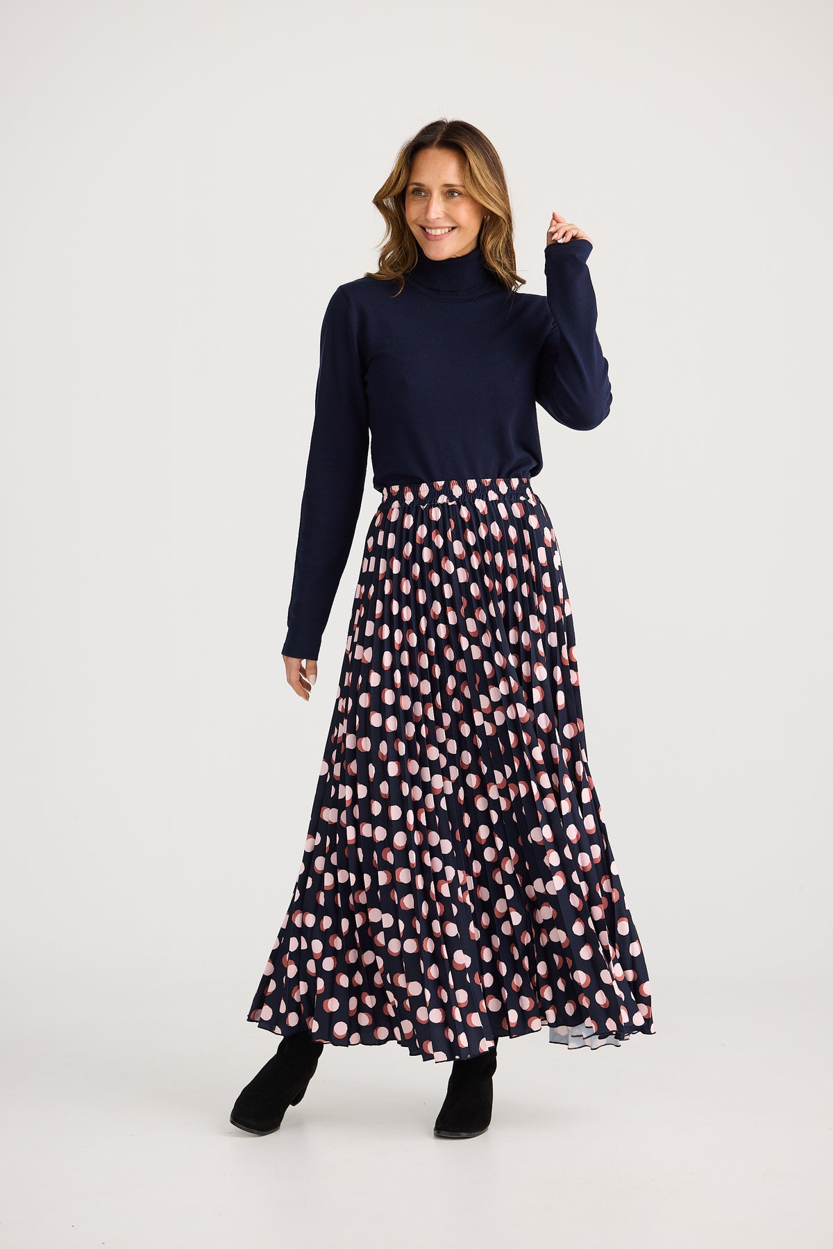 Brave + True | Alias Pleated Skirt - Spot
