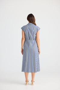 Brave + True | Musings Dress - Navy Gingham