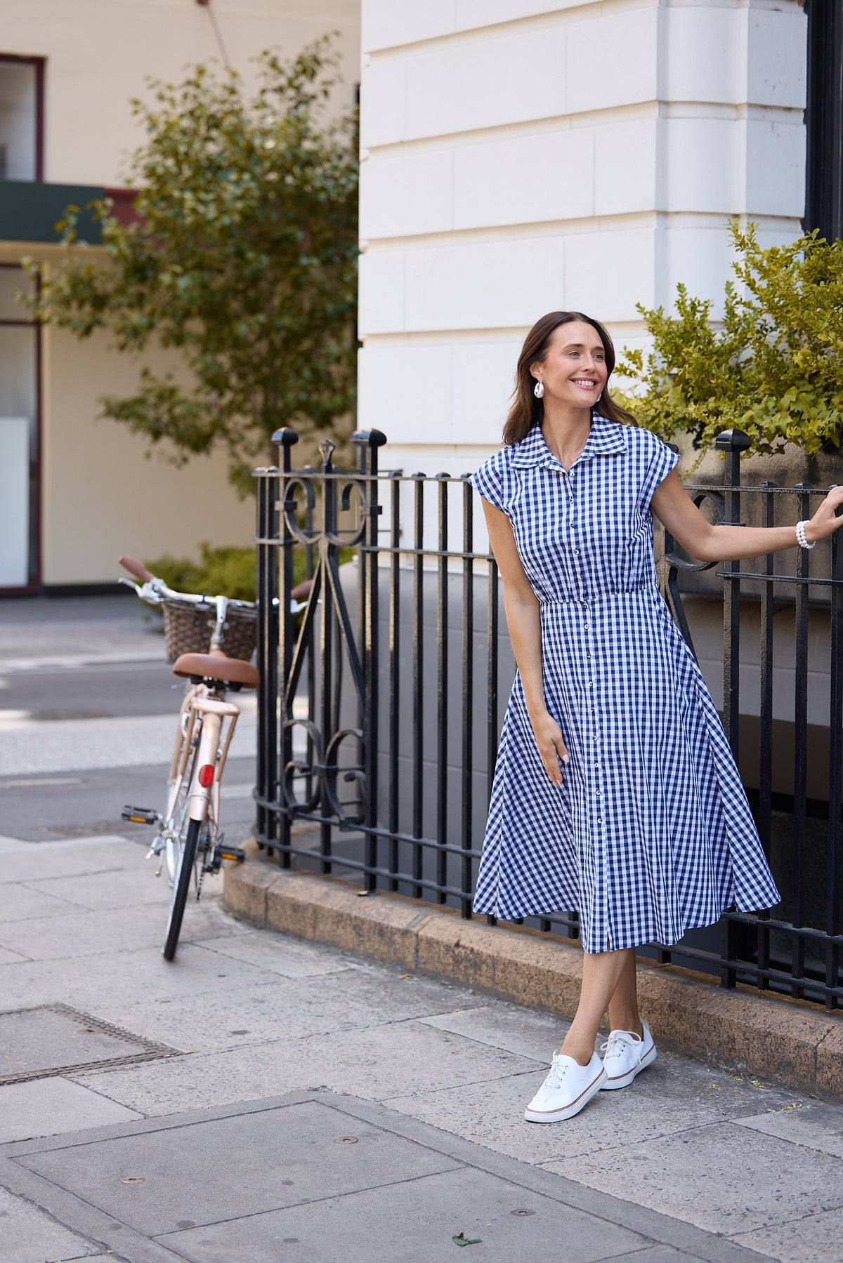 Brave + True | Musings Dress - Navy Gingham