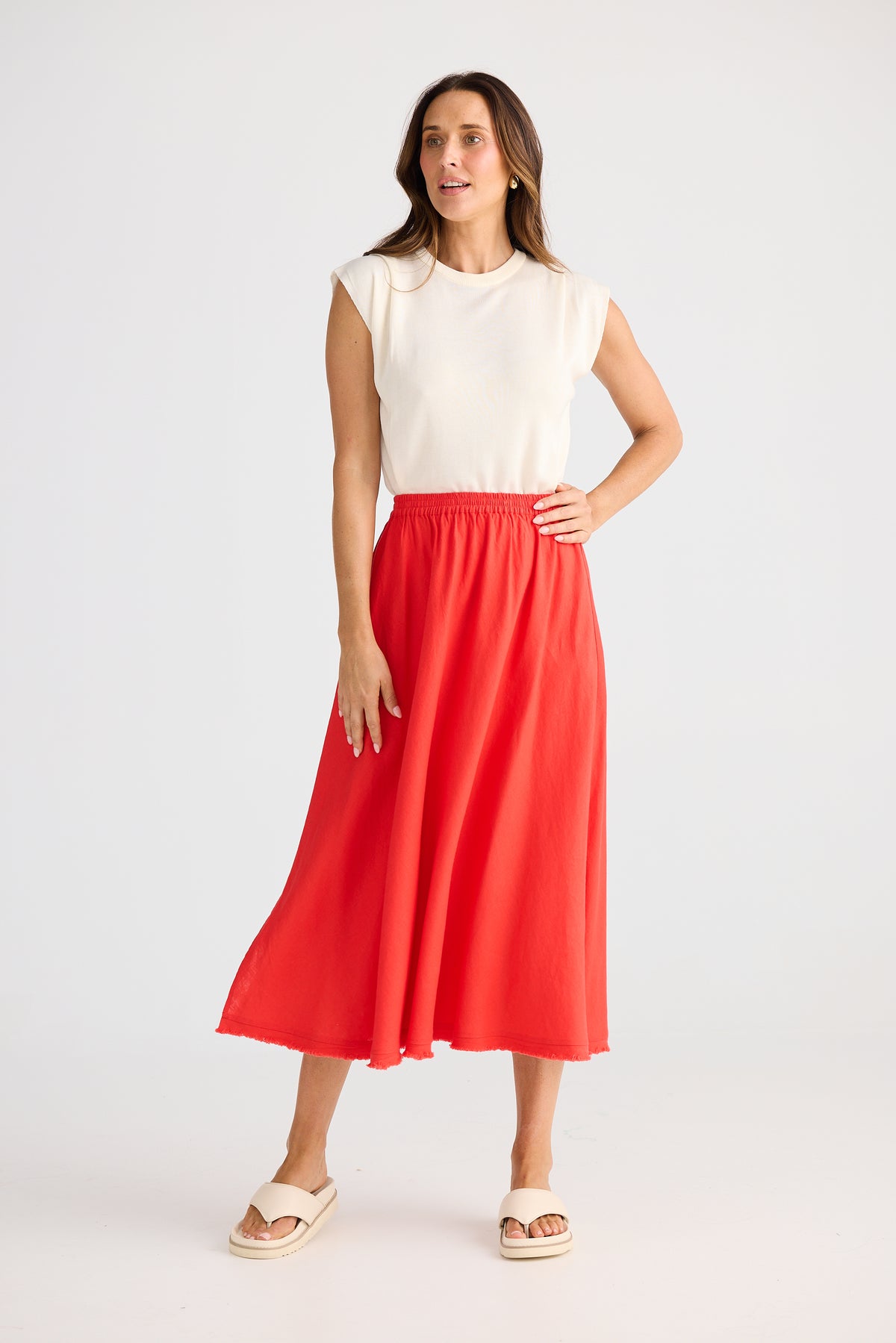 Brave + True | Oakley Skirt - Poppy Red