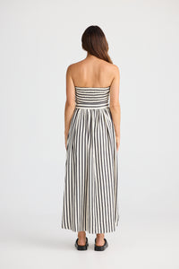 Brave & True |Avalon Dress - Black Stripe