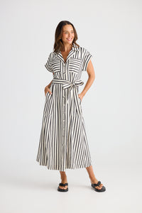 Brave + True | Portia Dress - Black Stripe
