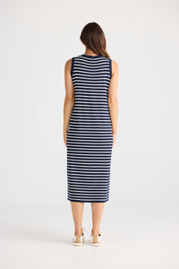 Brave + True | Squad Dress - Navy W White Stripe