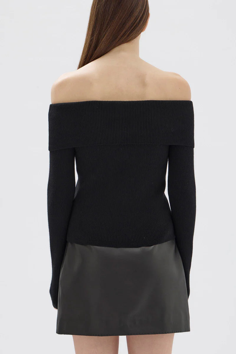 Assembly Label | Cari Off-Shoulder Merino Wool Top
