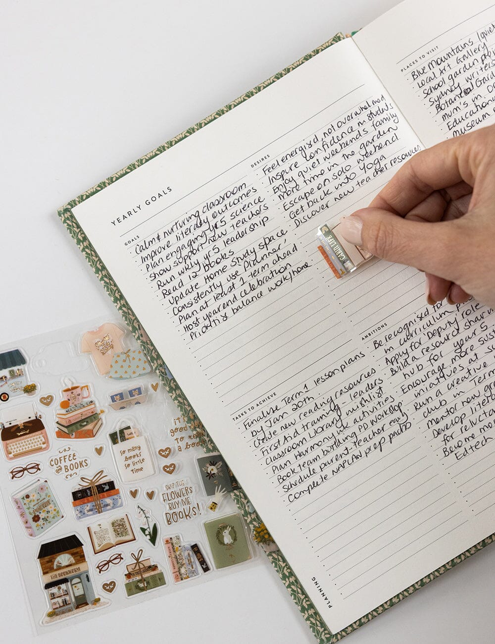 Bespoke Letterpress | 2026 Teachers Desktop Planner - Finch Bramble