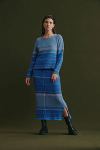 ELK | Cila Organic Knit Jumper - Blue Multi