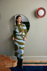 ELK | Leben Skirt - Washer Blue / Artichoke