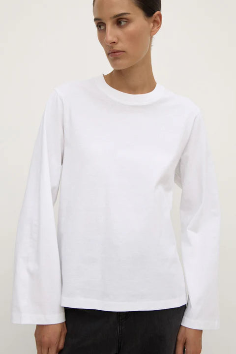 Assembly Label | Dana Relaxed Long Sleeve Tee - White