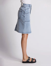 Stella + Gemma | Strike Skirt - Bleached Denim
