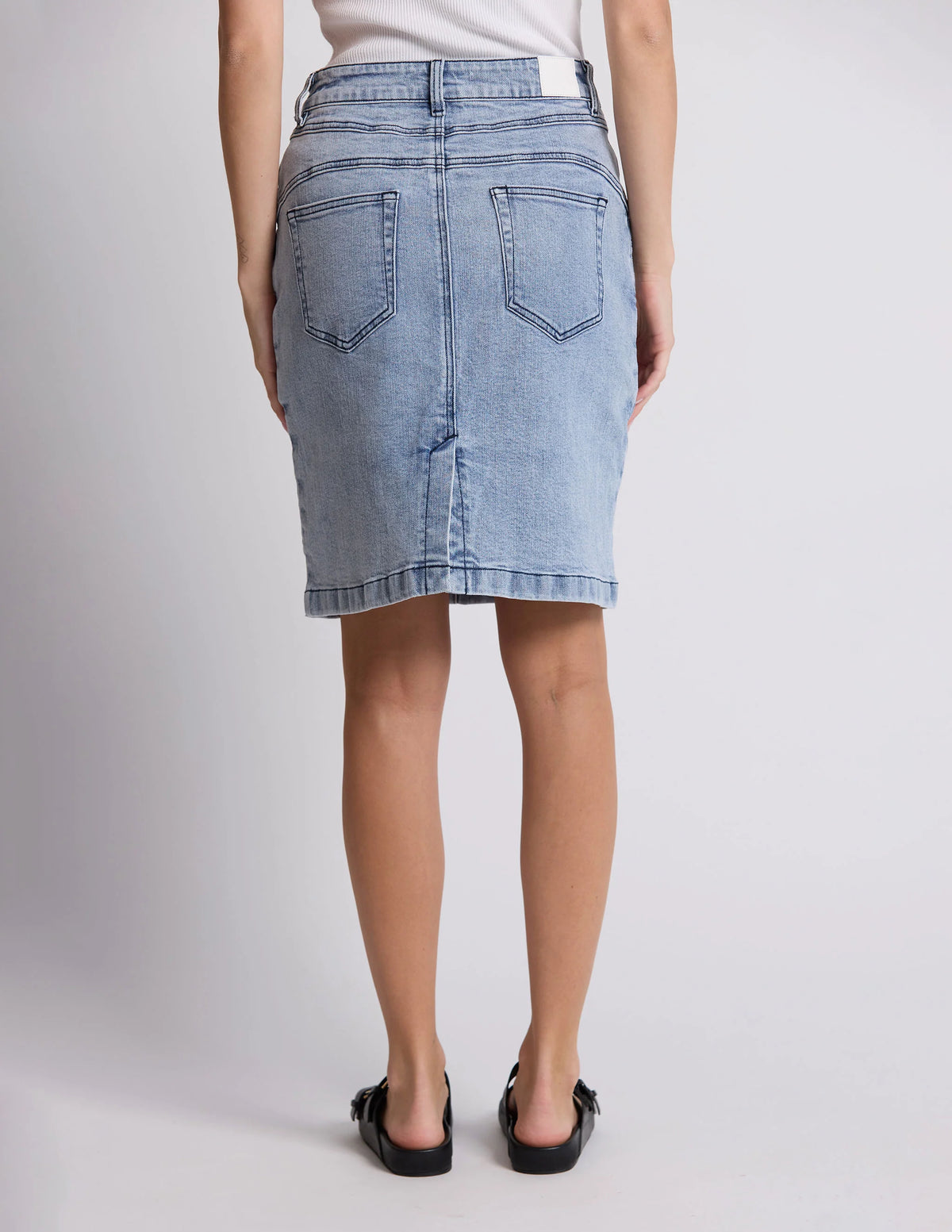Stella + Gemma | Strike Skirt - Bleached Denim