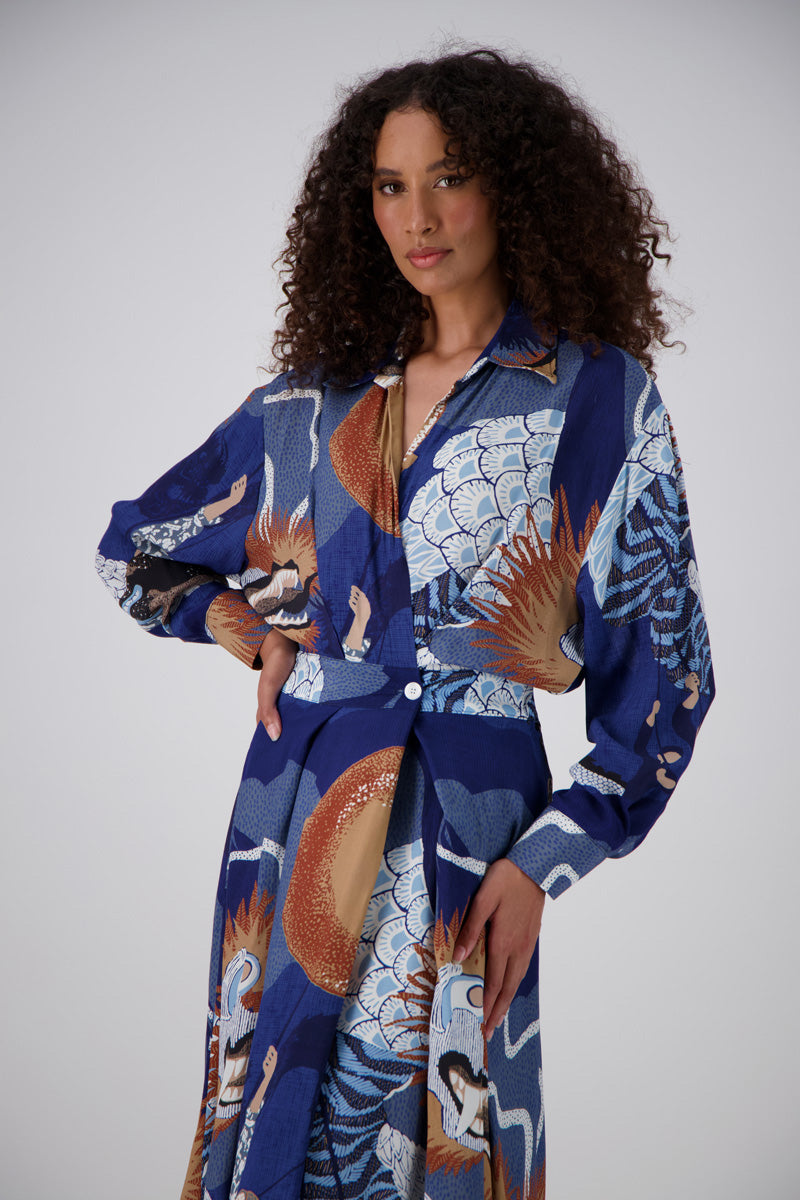 Olga De Polga | Festival Parisian Wrap Dress Blue