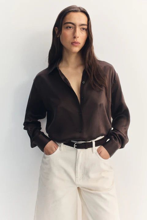Assembly Label | Pippa Silk Shirt - Bronze