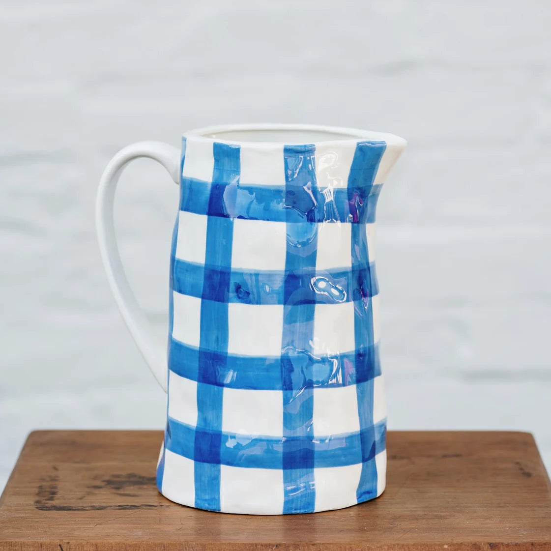 Noss & Co | Medium Jug - Blue Gingham