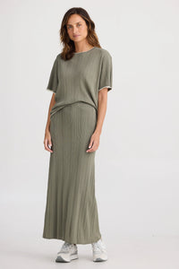 Holiday | Bungalow Knit Skirt - Moss