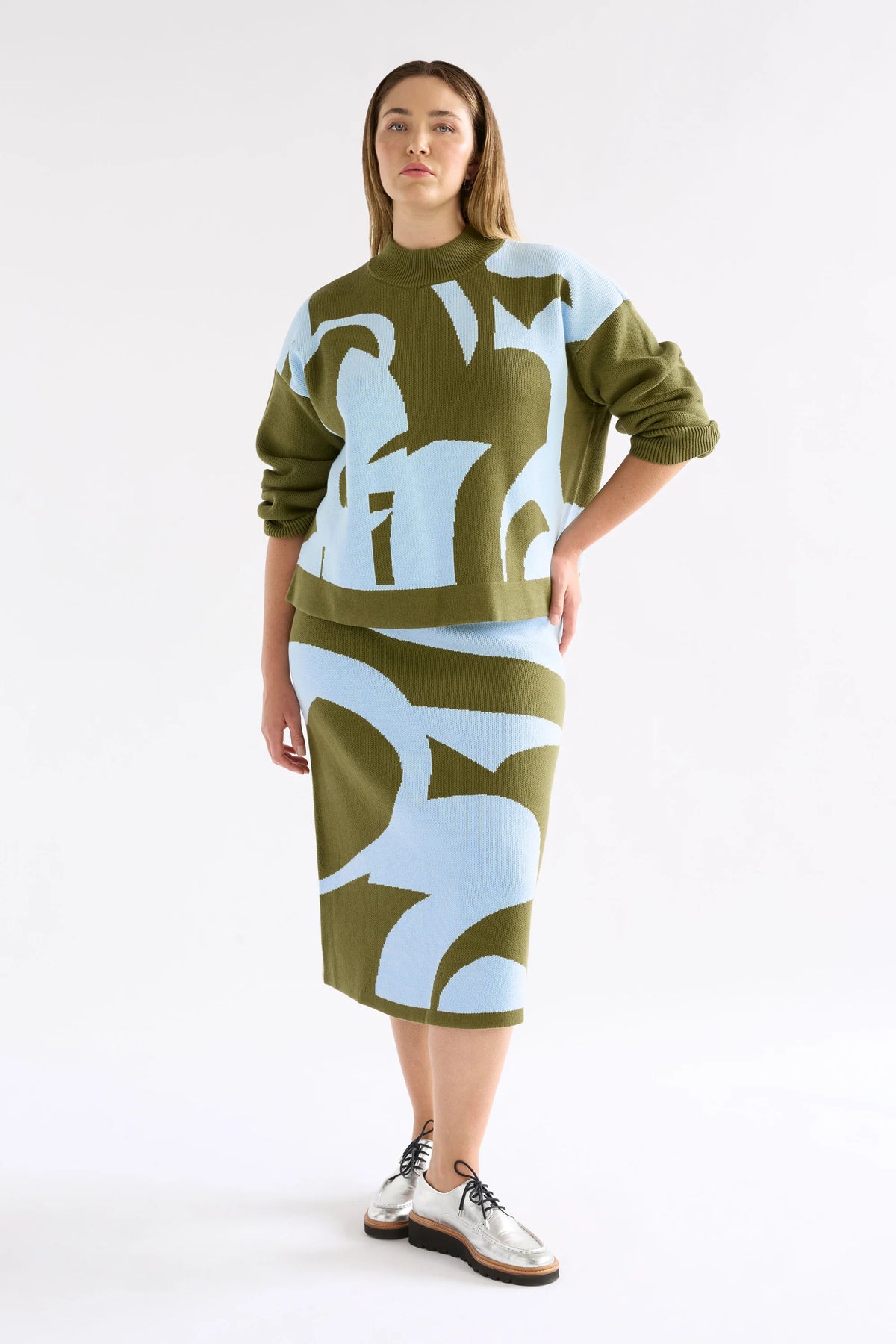 ELK | Leben Skirt - Washer Blue / Artichoke