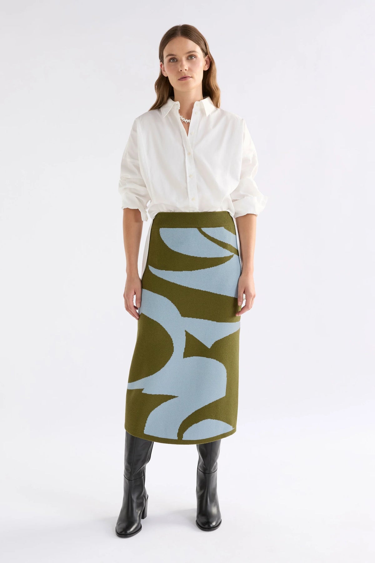 ELK | Leben Skirt - Washer Blue / Artichoke