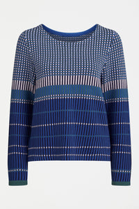 ELK | Cila Organic Knit Jumper - Blue Multi
