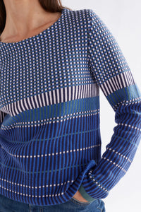 ELK | Cila Organic Knit Jumper - Blue Multi