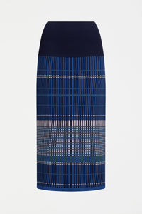 ELK | Cila Organic Knit Skirt - Blue Multi