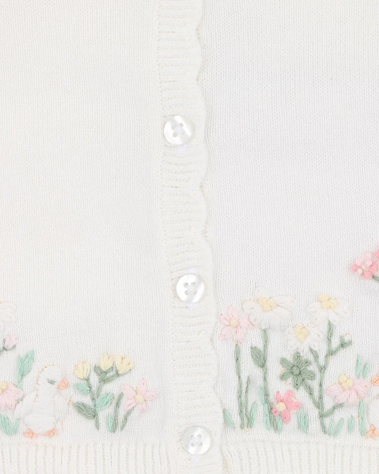 Bebe | Bonnie Organic Hand-Embroided Cardigan