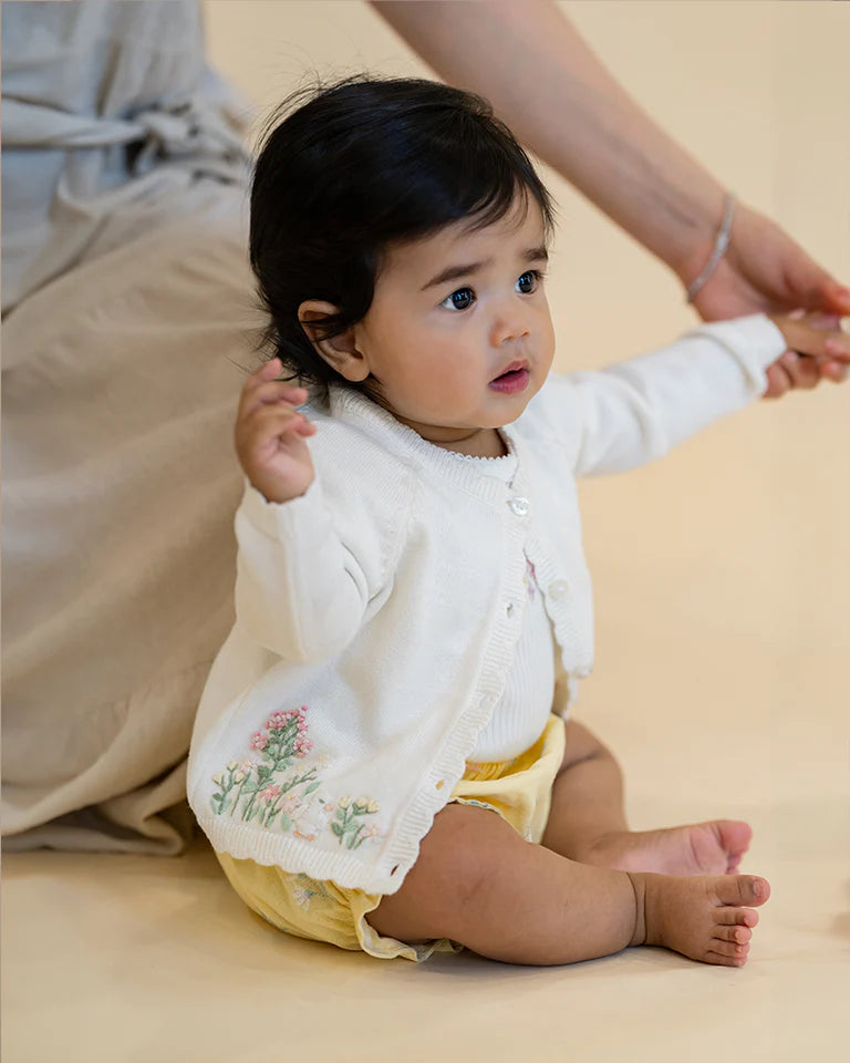 Bebe | Bonnie Organic Hand-Embroided Cardigan