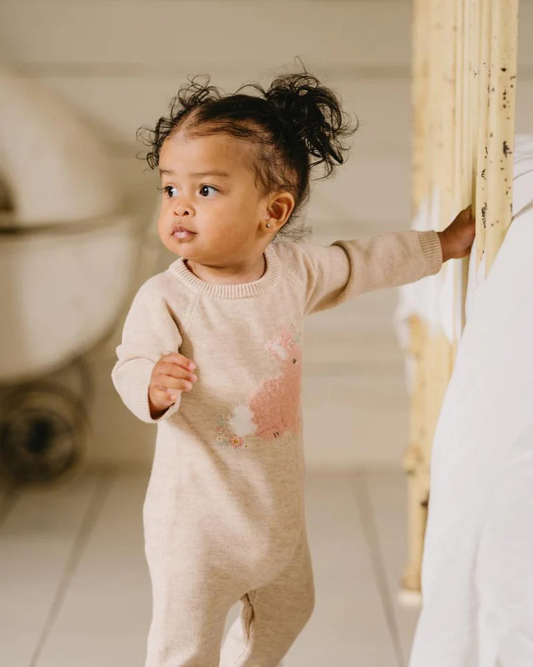 Bebe | Olive Bunny Knitted Romper