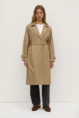 Assembly Label | Kallina Trench Coat - Cement