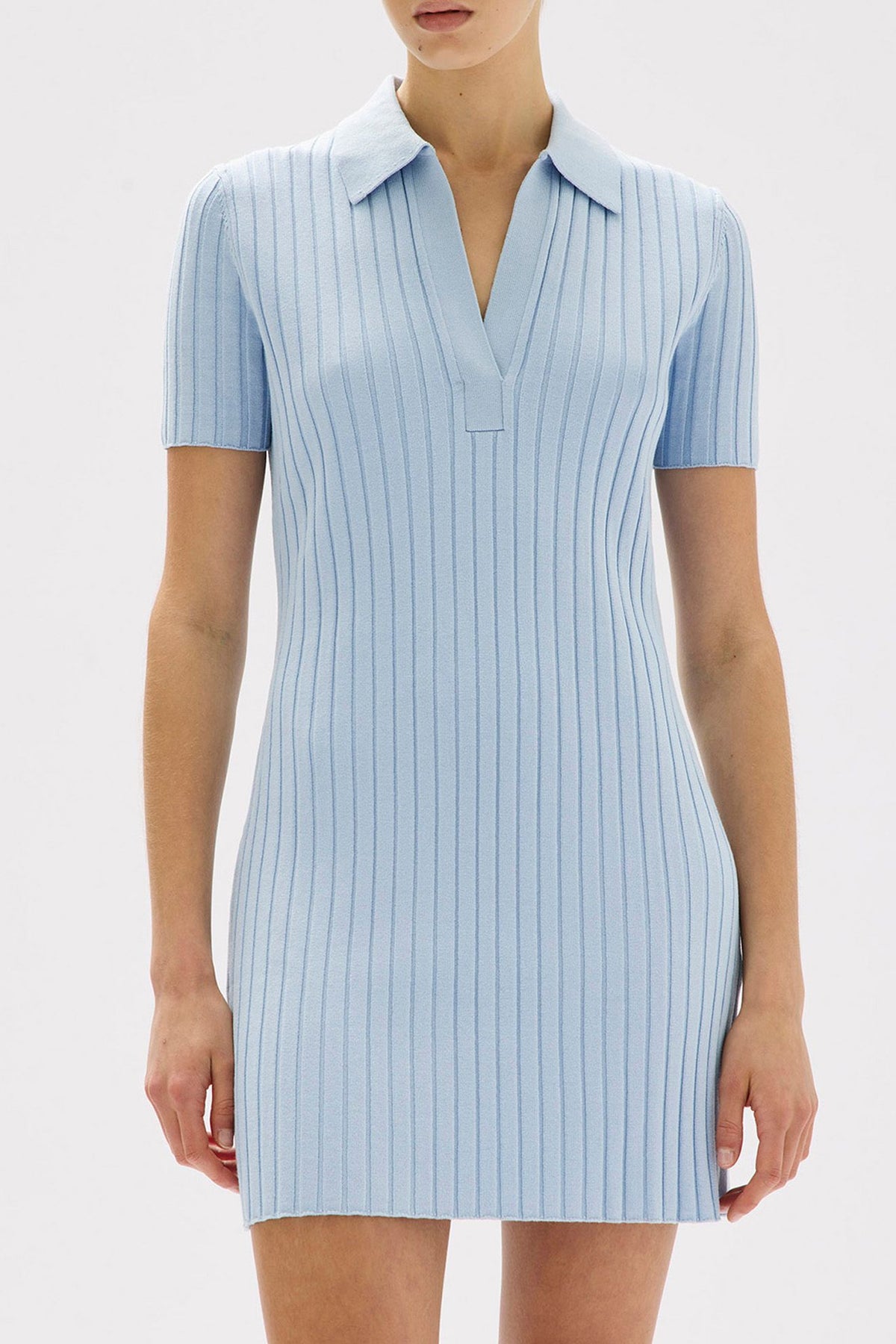 Assembly Label | Lex Knit Mini Dress - Blue Haze
