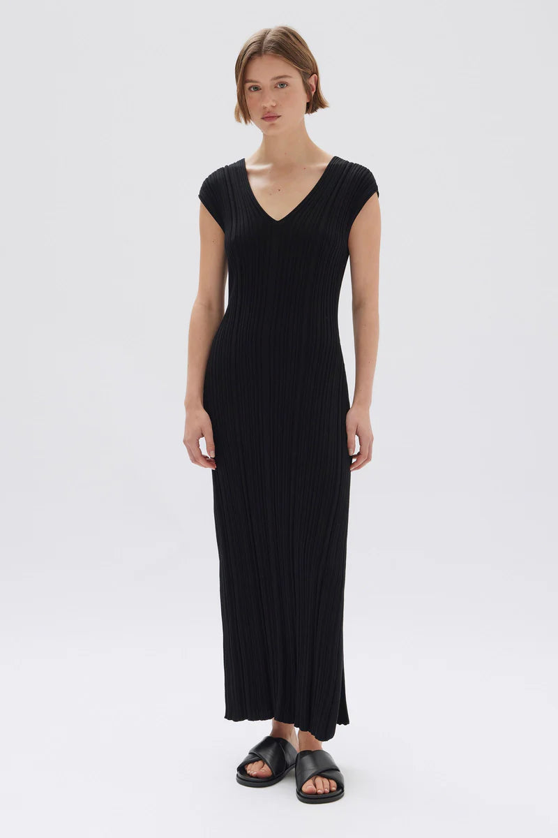 Assembly Label | Lottie Knit Midi Dress - Black