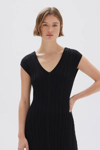 Assembly Label | Lottie Knit Midi Dress - Black