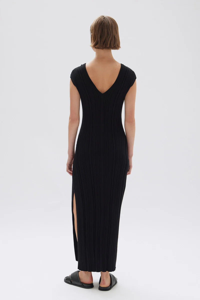 Assembly Label | Lottie Knit Midi Dress - Black