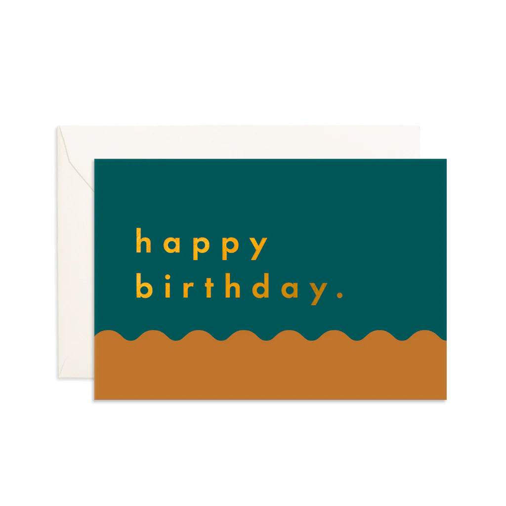 Fox & Fallow | Birthday Rust Ripple Mini Card