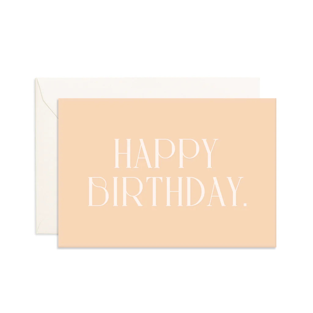 Fox & Fallow |Birthday Cream Emboss Mini Card