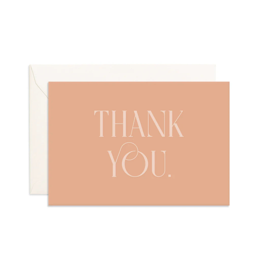 Fox & Fallow | Thank You Nude Emboss Mini Card