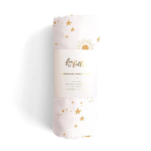 Fox & Fallow | Constellation Organic Muslin Wrap / Swaddle