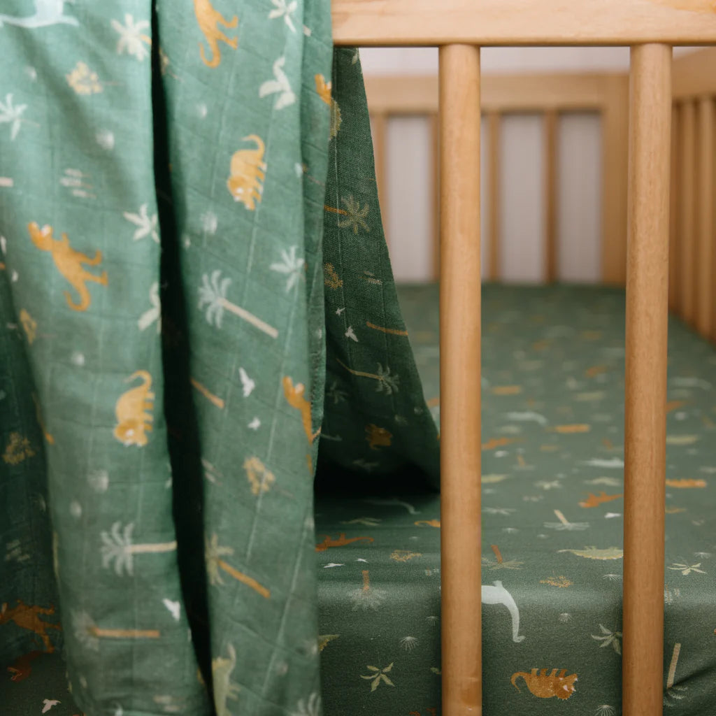 Fox & Fallow | Dinos Organic Fitted Cot Sheet