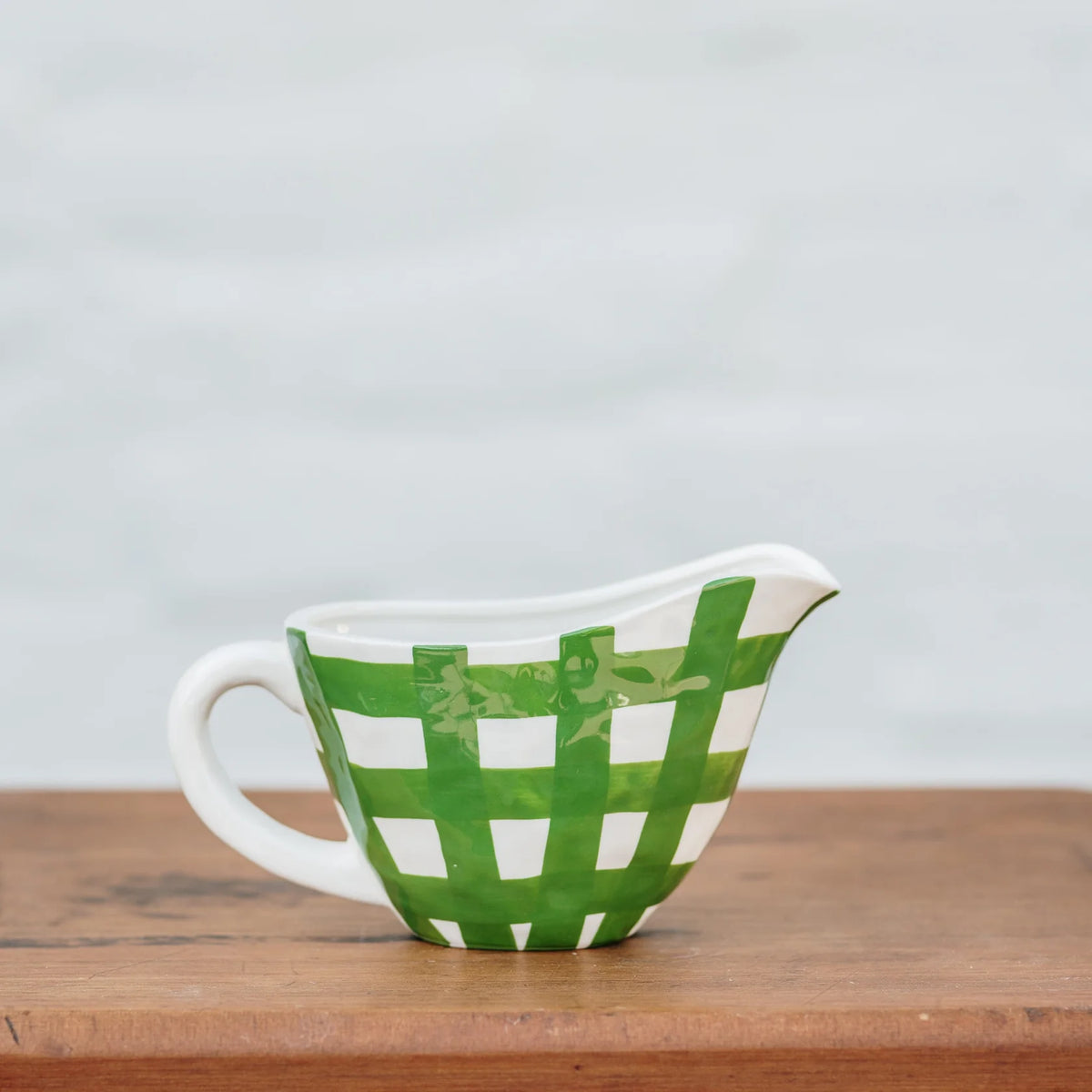 Noss & Co | Gravy Jug - Forest Green Gingham